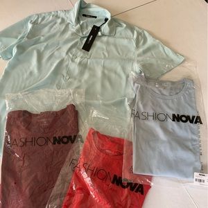 Fashion Nova Set of 4 Mens Medium Shirts